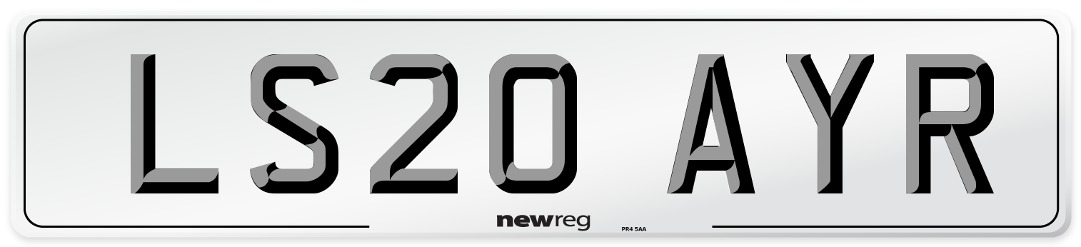 LS20 AYR Number Plate from New Reg
